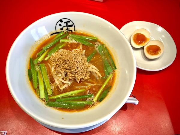 「にらニンニク柳麺+味玉」@江南一店の写真