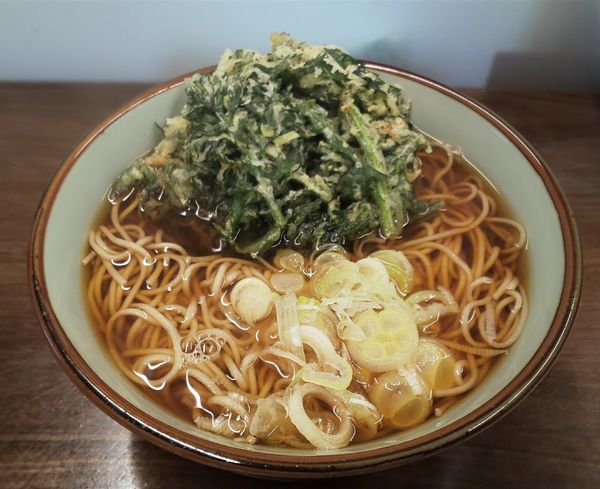 「春菊天そば」@船堀そば 文殊の写真