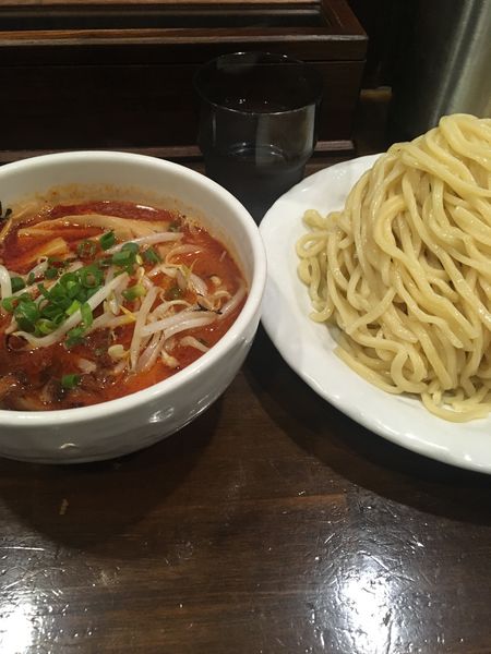「辛味噌つけ麺(大盛)」@麺屋 茅根の写真