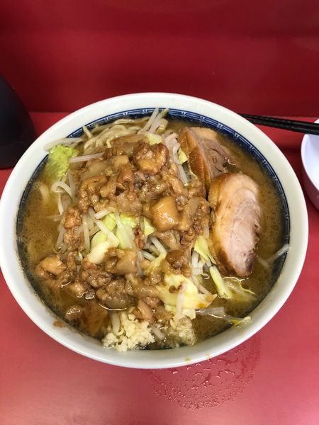 「小ラーメン　ニンニクアブラ」@ラーメン二郎 桜台駅前店の写真