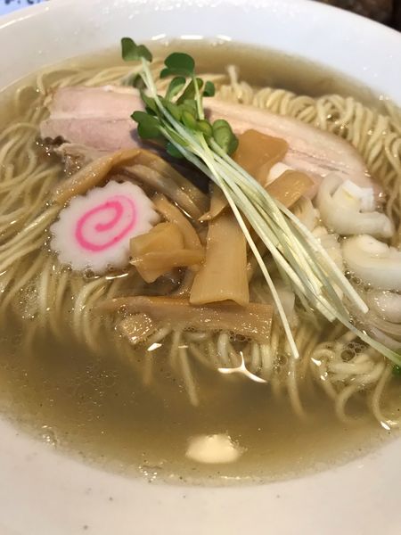 「はまぐり×にぼし中華そば(塩)880円(大盛りサービス)」@麺酒処 ふくろうの写真