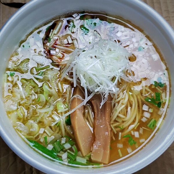 「【テイクアウト】アゴサンマ煮干しらぁめん ８００円」@龍のひげの写真