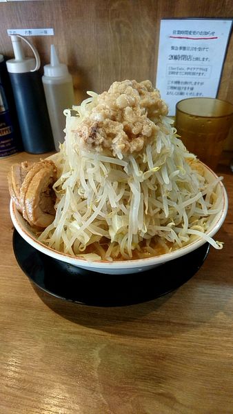 「大880円野菜と脂マシマシ　ニンニク少し」@豚山 元住吉店の写真