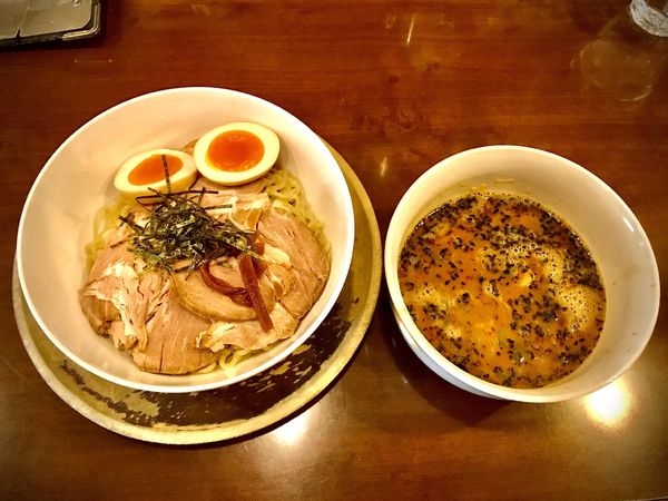 「えび風味ほろにが味噌つけ麺特製盛り」@らーめん三吉の写真
