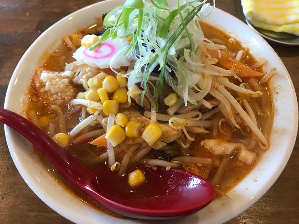 「野菜8種ウマ辛タンメン中盛固め　990円」@ラーメン岩佐 下鶴間店の写真