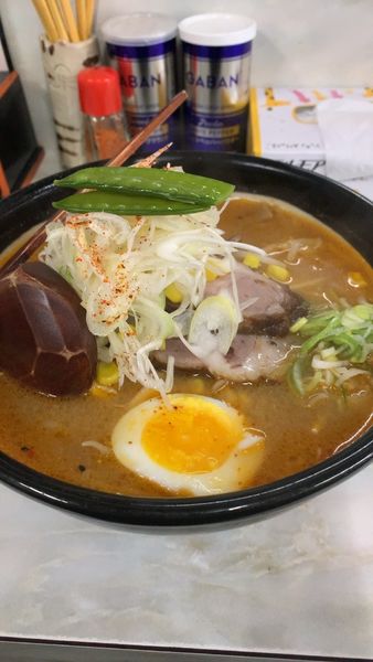 「味噌ネギラーメン(太麺)」@ラーメン 日高の写真