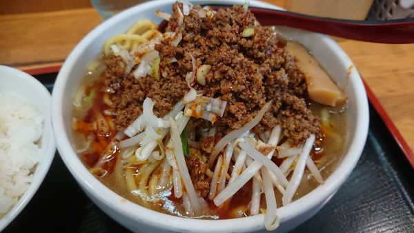 「味噌担々麺 大 ライス」@味噌麺処 花道庵の写真