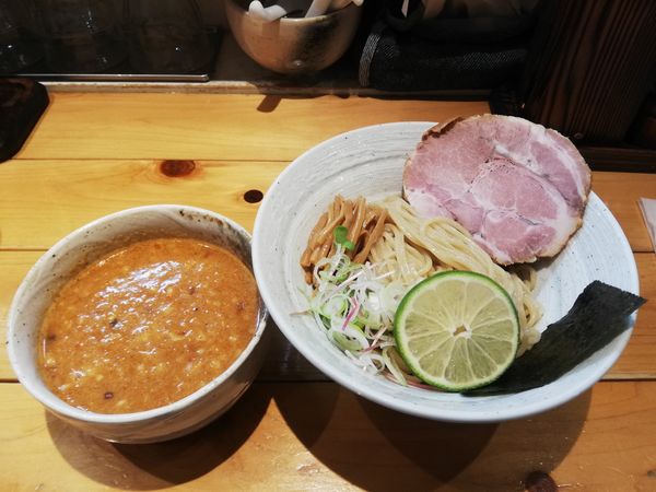 「限定　濃厚海老味噌つけ麺　980円」@麺や そめいよしのの写真