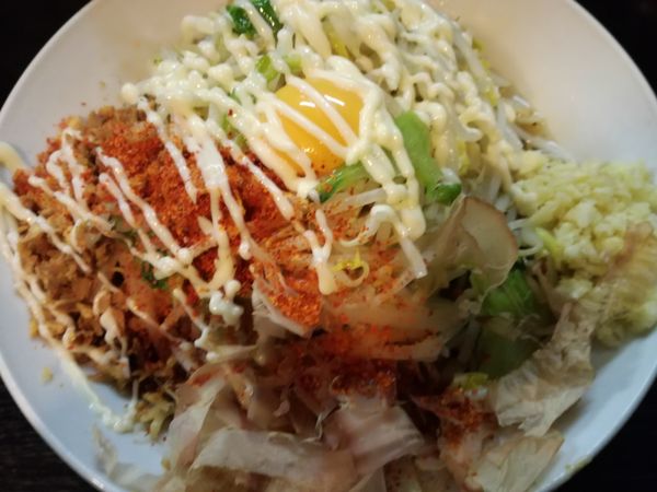 「汁無し蕎麦:930円(大盛:100円、麺まし700g)」@豚星。の写真