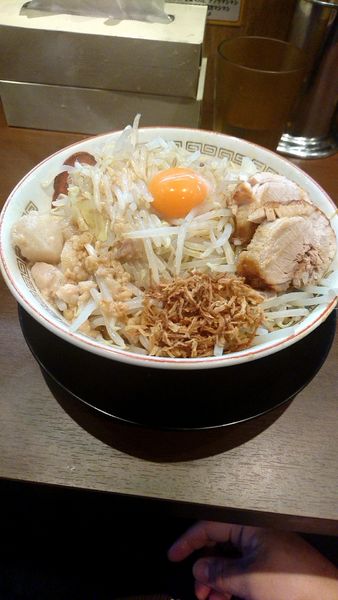 「大汁無し880円ニンニク抜き他全増し」@豚山 横浜西口店の写真