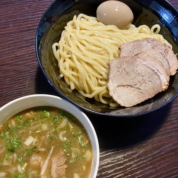 「【テイクアウト】濃厚つけそば＋自前チャーシュー&味玉等」@はりけんラーメンの写真