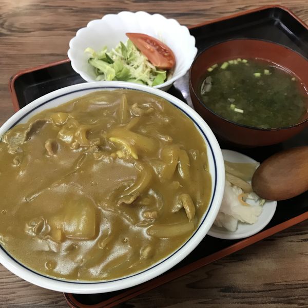 「カレー丼（￥750）」@そば処上むらの写真