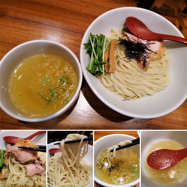 「香彩鶏だし塩つけ麺(中盛)  970円」@麺屋 翔 御徒町店の写真