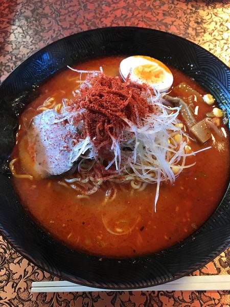 「旨辛みそラーメン+大盛（¥980）」@白河多加水麺 奥我の写真