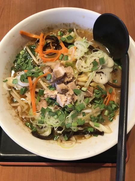 「しせんみそらーめん+大盛（¥790）」@しせん亭 運動公園店の写真