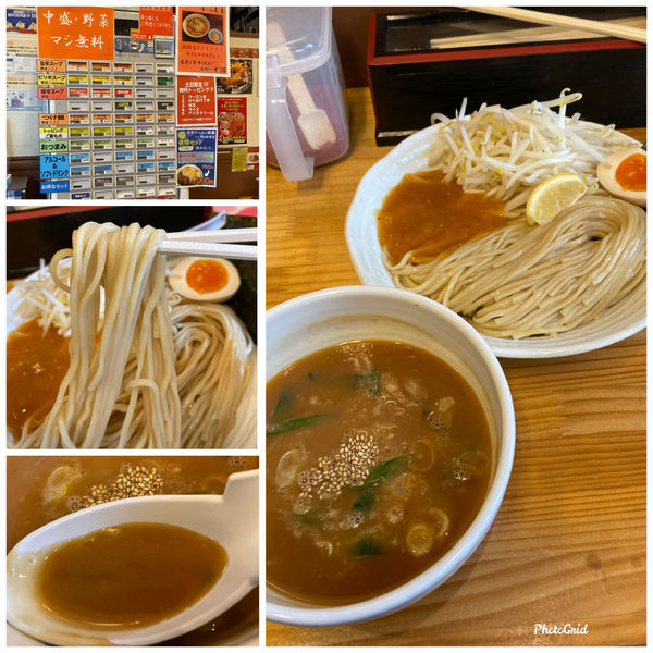 「旨辛つけ麺 800円 中盛無料 野菜普通」@旨辛ラーメン 表裏 市ヶ谷本店の写真
