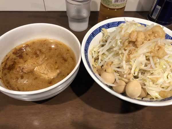 「えびつけ麵うずら ヤサイアブラ」@ラーメン ゼンゼンの写真