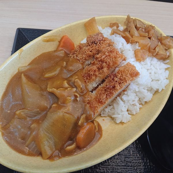 「ミニカツカレーセット(冷)690円」@ゆで太郎 射水布目沢店の写真