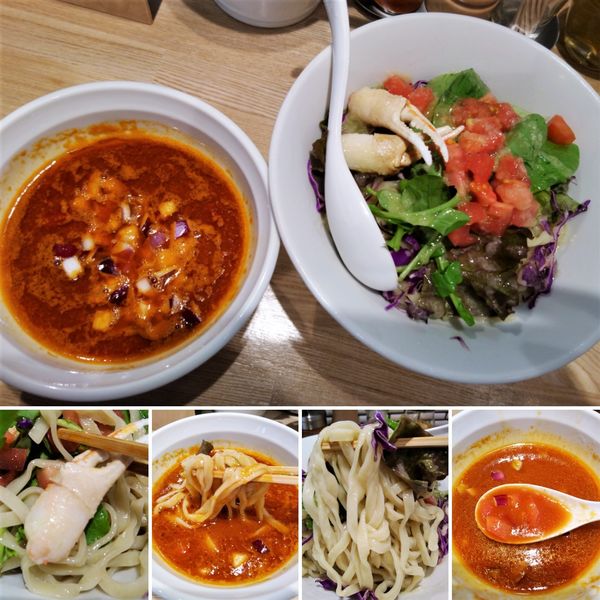 「かにトマトつけ麺(限定)  1050円」@中華ソバ ビリケンの写真