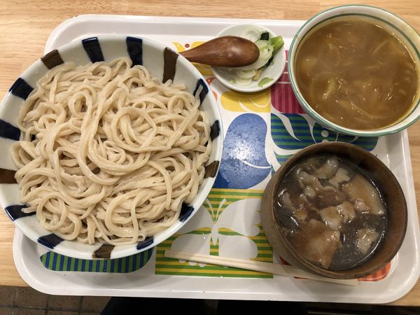 「ダブルつけ麺（肉汁+カレー）3L」@涼太郎の写真