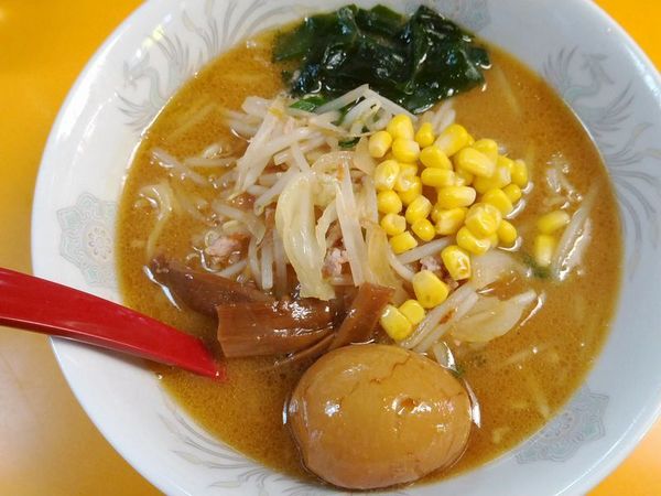 「味噌ラーメン＋煮玉子」@熊ぼっこの写真