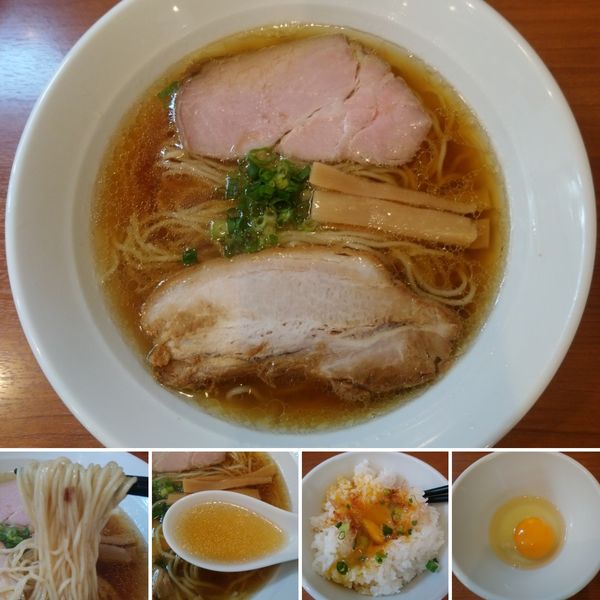 「醤油ラーメン＋特製卵ごはん＝1080円」@中華そば 七麺鳥の写真