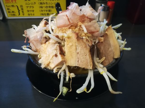 「豚入り味噌らーめん」@楽人の写真