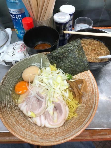 「浅利出汁悪いつけそば＋イカ肝ソース×2」@覆麺 智の写真