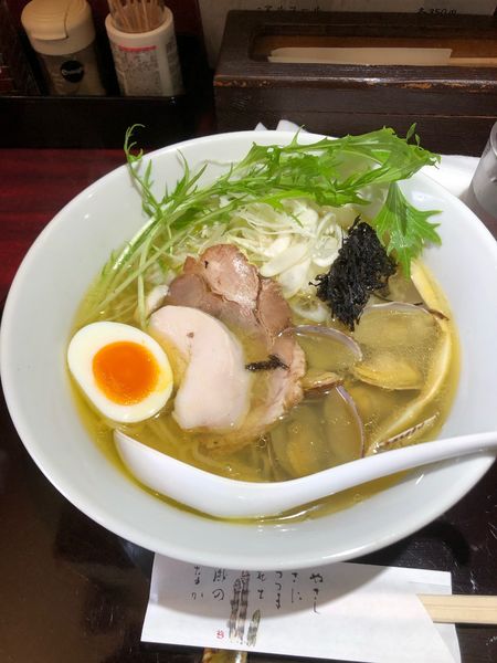 「浅利貝出汁中華SOBA(塩)」@和出汁中華SOBA 山わさびの写真