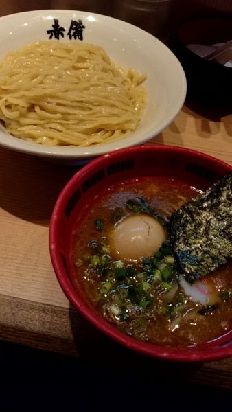 「味玉豚鶏つけめん（９３０円）」@赤備の写真