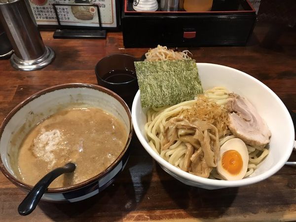 「濃魚つけ麺　醤油　麺倍盛」@オリオン食堂の写真