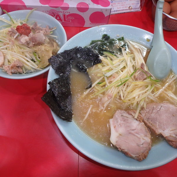 「かいざんラーメンネギ丼セット1050円」@かいざん 西船橋店の写真