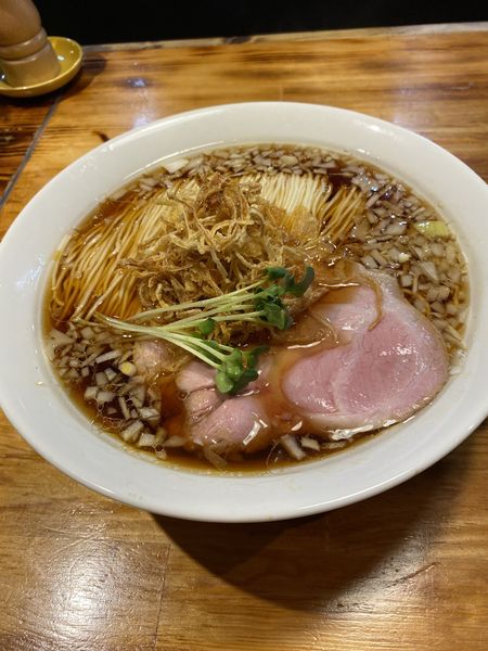 「玉葱中華そば　大盛」@柴崎亭 梅丘店の写真