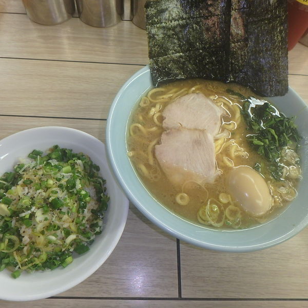 「味玉ラーメンねぎめしセット(800円)」@らすた 代々木支店の写真