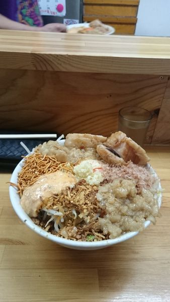 「まぜそば大+豚増し(全増し)」@ハイマウントの写真