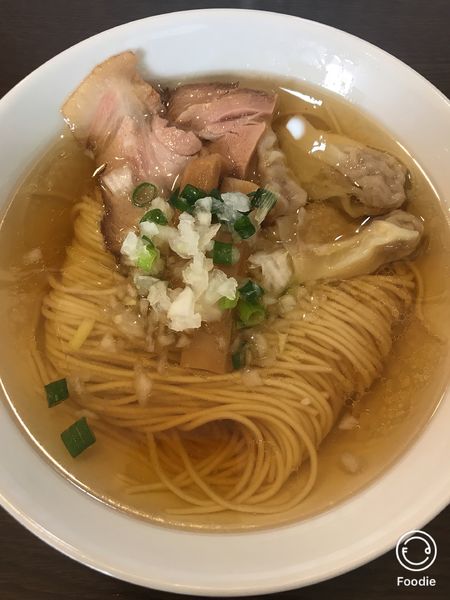 「ワンタン塩そば+和え玉(950円+250円)」@中華そばイデタの写真