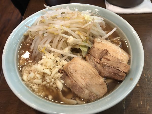 「あかつき麺 700円（野菜、ニンニク追加）」@麺や あかつきの写真