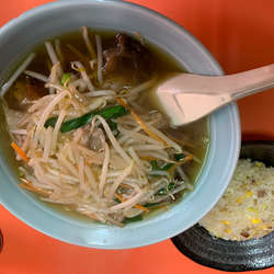 もやしそば半チャーハンセット