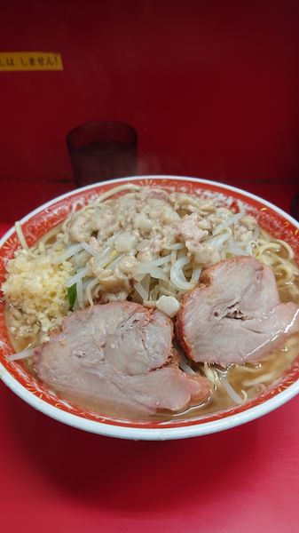 「麺マシ大  ニンニク  油」@ラーメン二郎 上野毛店の写真