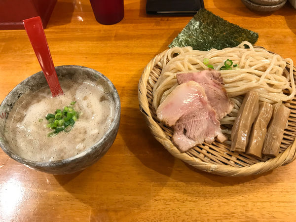 「秋刀魚の燻製つけ麺」@豚骨らーめん れんの写真