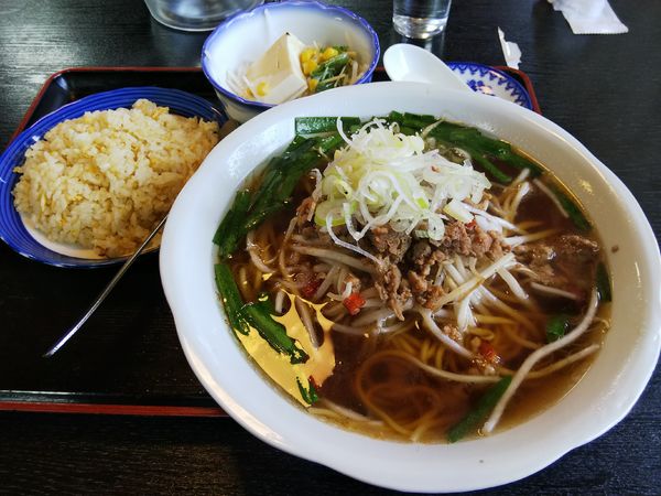 「【限定】台湾ラーメン定食」@中華料理 萬福の写真