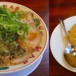 醤油ラーメン脂多め+小チャーハン