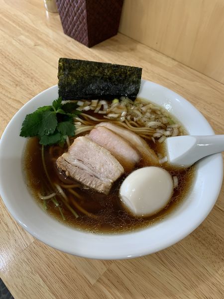 「中華そば(黒)760円 煮たまご100円」@中華そば You Leeの写真