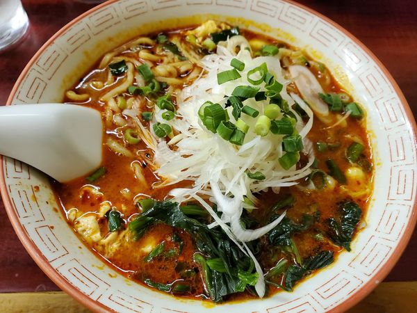 「ミニドラたんたんめん680円辛さ上級」@らーめん ドラごんちの写真