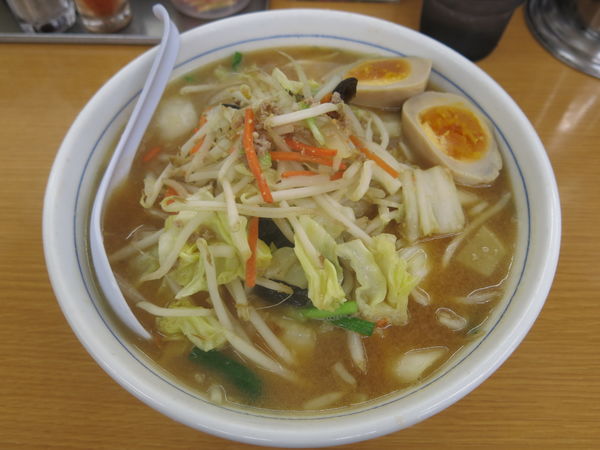 「みそ野菜タンメン＋味玉：620円（クーポン使用で味玉無料）」@福しん 上野駅前店の写真