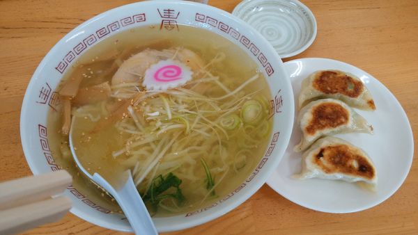 「塩ラーメン¥750-+餃子3個¥260-」@佐野手打ちラーメン とも屋の写真