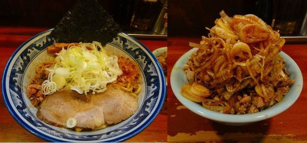 「油そば並820円刻みチャーシュー丼小270円」@兎に角 松戸店の写真