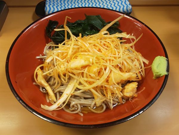 「冷やしピリ辛とりねぎソバ」@名代 富士そば 秋葉原店の写真