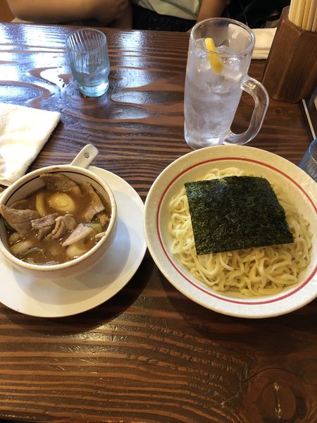 「肉つけ麺（大盛り）」@天元 町屋店の写真