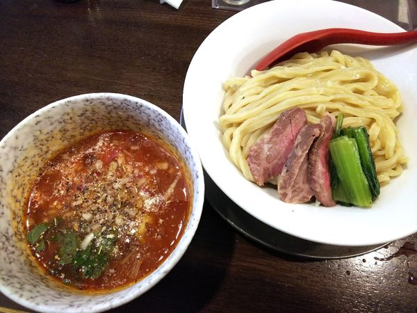 「冷たいトマトつけそば　800円」@立ち呑み居酒屋 金町製麺の写真